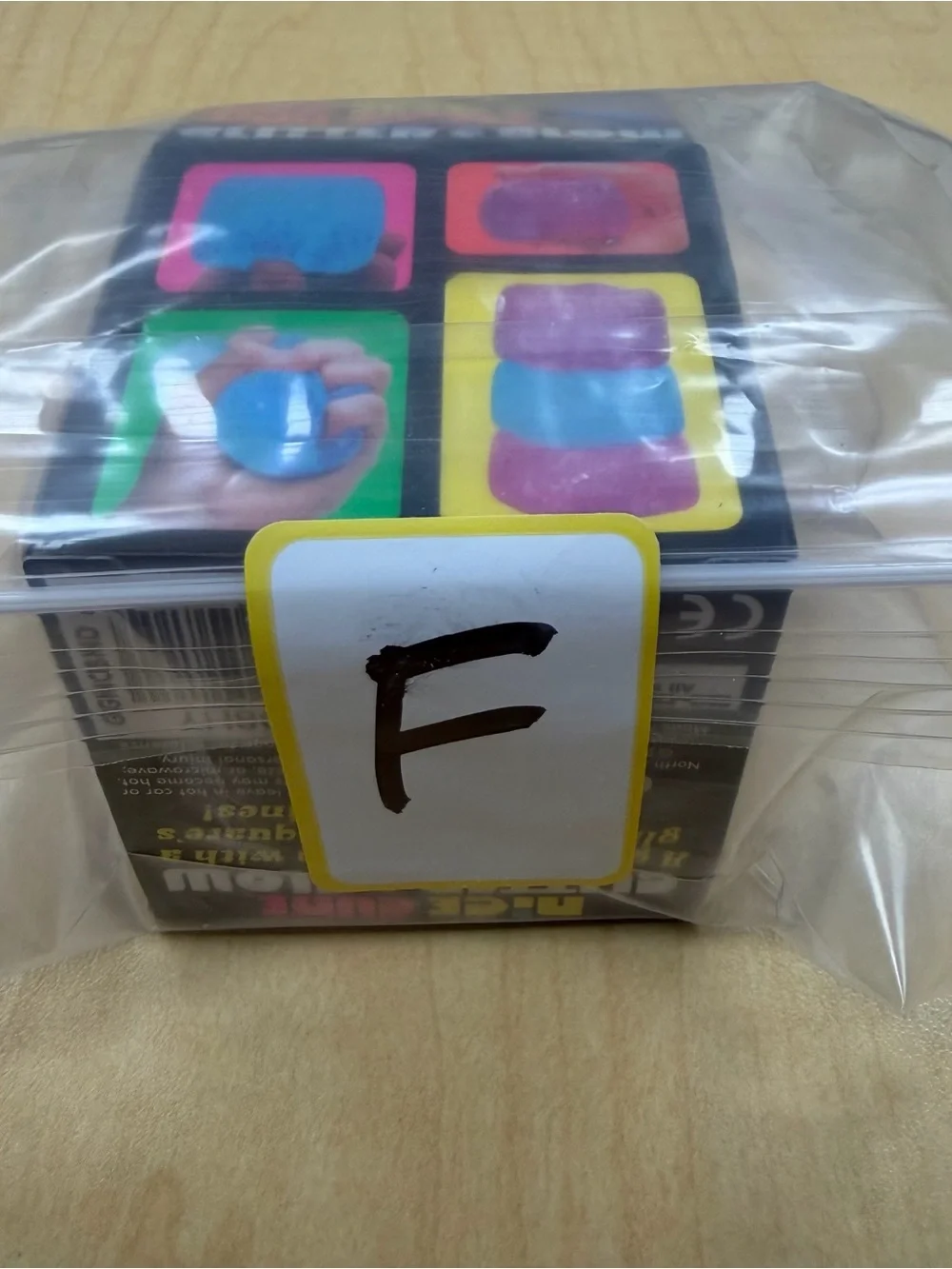 Nee Doh Nice Cube Glitter & Glow Super Solid Squish! Purple Brand New